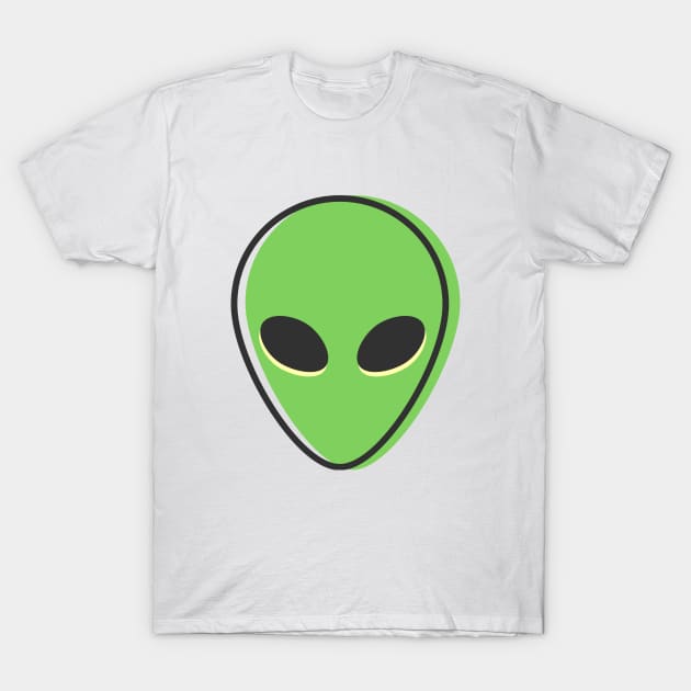 Retro minimal alien Sci Fi T-Shirt by happinessinatee